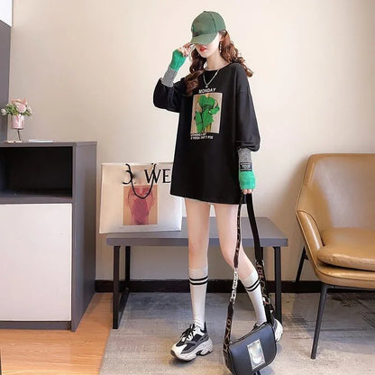 女性力を高める ラウンドネック 着心地抜群 プリント Tシャツ カットソー＜U-2865＞
