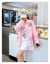 売り切れ必至 韓国風ファッション 上質 アバンギャルド プリント デニム Tシャツ ＜U-9479＞
