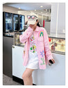 売り切れ必至 韓国風ファッション 上質 アバンギャルド プリント デニム Tシャツ ＜U-9479＞