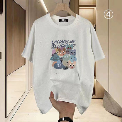 新商品 プリント カジュアル 選べるデザイン4種類 全2色 Tシャツ カットソー＜U-8585＞