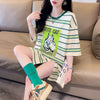 【半額！期間限定！！】大好評 シンプル ファッション 3色選択可 ストライプ柄 半袖Tシャツ カットソー＜U-8464＞