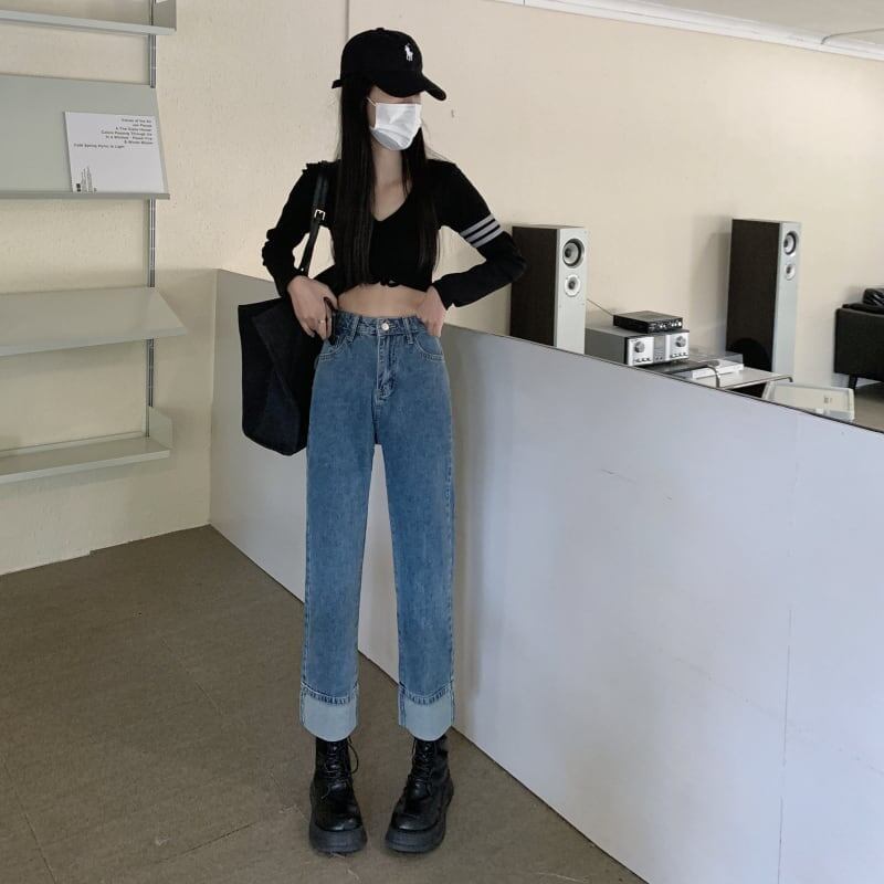 スリム ハイウエスト オシャレ度満点 パンツ ボトムス＜U-3735＞