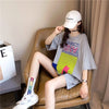 【半額！期間限定！！】ゆったりロング丈切り替え三色半袖Tシャツ＜U-1565＞
