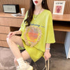 絶対欲しい プリント ロゴ ゆったり 3色半袖Tシャツ＜U-8315＞