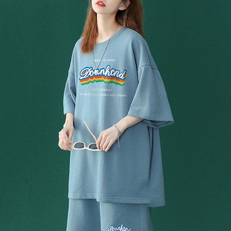 【半額セール】早い者勝ち  半袖Ｔシャツⅹパンツセット全4色 男女兼用<U-6553>