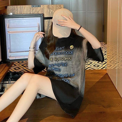ファッション アルファベット カジュアル Tシャツ カットソー＜U-3092＞