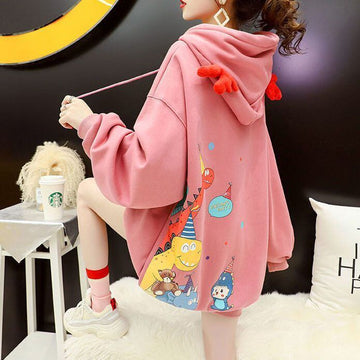 【裹起毛】新商品 少女のような可愛らしい雰囲気のファッション 好感度UP 3色 パーカー <U-10641>
