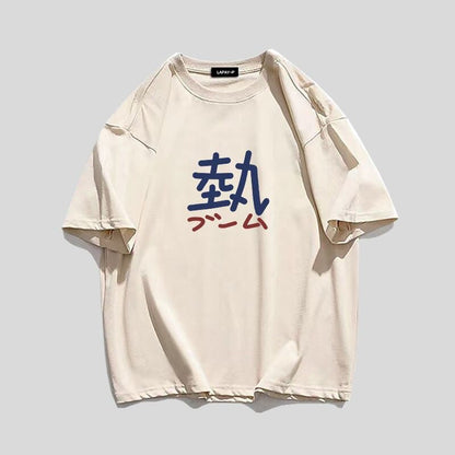 定番シンプル ルーズ カジュアル プリント全5色 半袖Tシャツ<U-8763>
