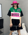 着回し力抜群 切り替え三色 韓国系 ゆったり半袖Tシャツ ＜U-8455＞