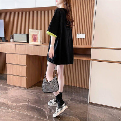 オシャレ度満点 ラウンドネック 美感いっぱい プリント Tシャツ カットソー＜U-2911＞