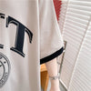美人度アップ 切り替え ファッション プリント Tシャツ カットソー＜U-3587＞
