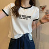 ゆったり感アップ アルファベット ファッション Tシャツ カットソー＜U-3077＞