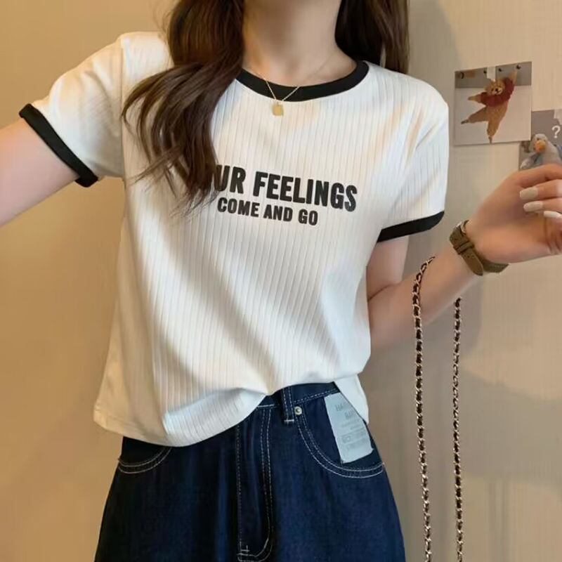 ゆったり感アップ アルファベット ファッション Tシャツ カットソー＜U-3077＞