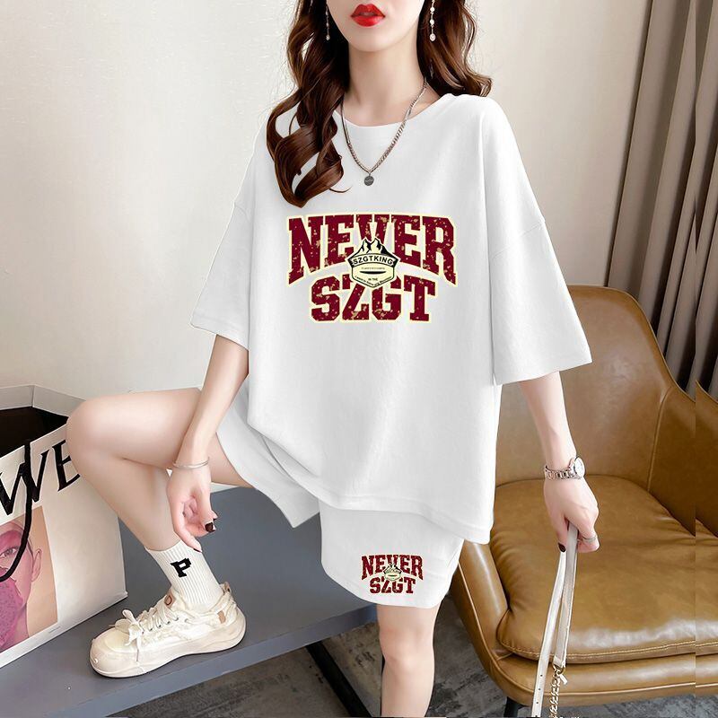 売り切れ必至 プリント カジュアル 半袖Ｔシャツⅹパンツセット全2色 <U-8549>