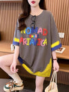 【半額！期間限定！！】着回し力抜群 個性派 ファッション プリント 3色選択 半袖Tシャツ＜U-8589＞