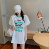 話題沸騰中 パフスリーブ ファッション プリント 全2色 半袖 Tシャツ <U-8662>