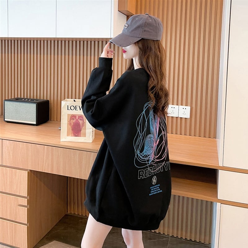 着心地抜群 プリント 女性力を高める スウェット パーカー＜U-3777＞