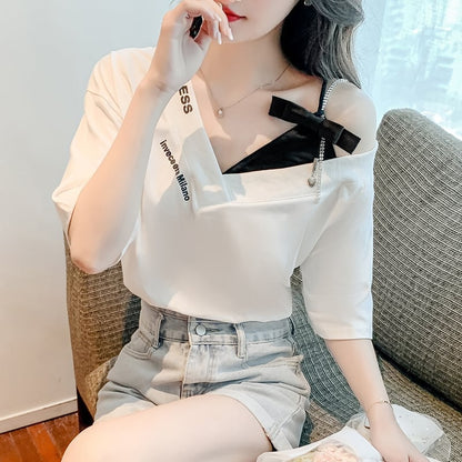 美人度アップ 3色選択可 チャーミング Tシャツ カットソー＜U-3267＞