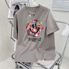 話題沸騰中 スマイリー カジュアル 半袖 Tシャツ <U-8651>