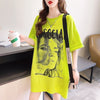 美人度アップ 切り替え ファッション プリント Tシャツ カットソー＜U-3399＞