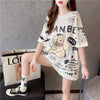 早い者勝ち キュート ファッション ルーズ プリント半袖Tシャツ 全3色<U-4894>