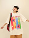 話題沸騰中 目を奪われる 流行新作 個性的なデザイン 2色選択 半袖 Tシャツ <U-9309>