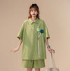 期間限定 ゆったり感アップ ファッション Tシャツ＋ショートパンツ セットアップ＜U-8679＞