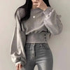韓国風ファッション おしゃれ度高め 美人度アップ 全2色 トップス<U-9446>