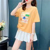 個性的なデザイン 切り替え 一目惚れ プリント Tシャツ カットソー＜U-3671＞