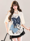 話題沸騰中 絶対流行 売れ筋 早い者勝ち カジュアル 2色選択 Tシャツ<U-11216>