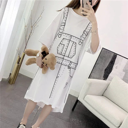 ゆったり感アップ プリント オシャレ度満点 ワンピース＜U-3093＞