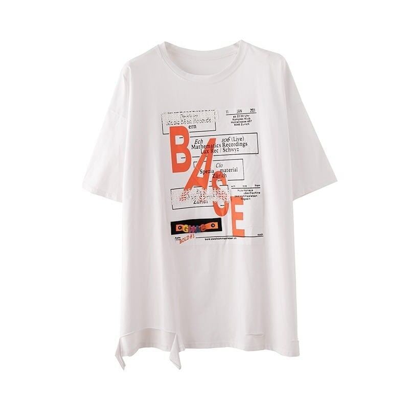 個性的なデザイン プリント 一目惚れ Tシャツ カットソー トップス＜U-3282＞