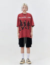 タイドブランド  アメリカンストリート レトロフレームプリントTシャツ<U-2905>