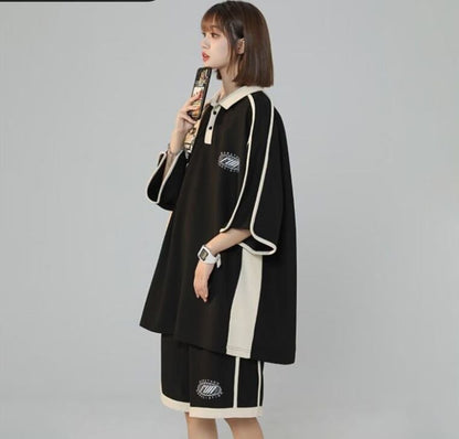 定番シンプル 半袖Ｔシャツⅹパンツセット 絶対流行 男女兼用<U-6538>