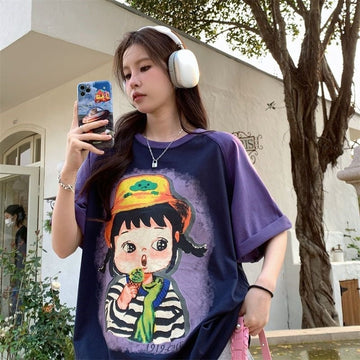 着回し力抜群 個性派 カジュアル プリント 半袖Tシャツ＜U-8163＞