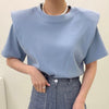 好感度満載 無地 美感いっぱい 切り替え Tシャツ カットソー＜U-3285＞