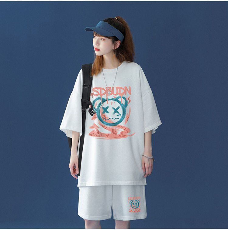 早い者勝ち  半袖Ｔシャツⅹパンツセット全4色 男女兼用<U-6554>