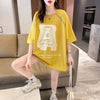 超人気商品 ロング アルファベット プリントTシャツ 三色 ゆったり半袖 ＜U-4019＞