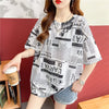 好感度満載 美感いっぱい プリント Tシャツ カットソー＜isf-3175＞
