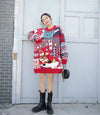 絶対欲しいクリスマスロゴゆったりニットセーター全2色