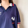 オシャレ度満点 切り替え カジュアル プリント Tシャツ カットソー＜U-3593＞
