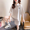 定番シンプル 真夏も快適 上質 カジュアル 半袖Ｔシャツⅹパンツセット全2色<U-9102>