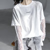 清純甘くて女子力UP 切り替え 美感いっぱい Tシャツ カットソー＜U-3020＞
