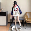 秋の新作スマイル長袖Tシャツトップス<U-5028>