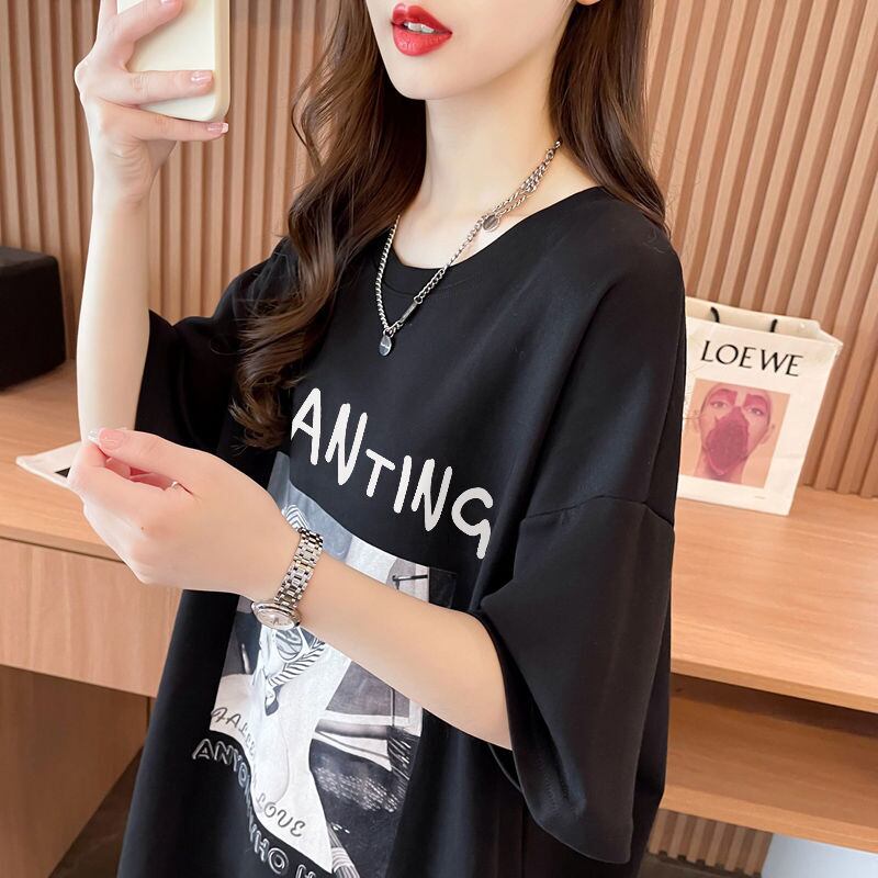質感のいい 半袖 ラウンドネック Tシャツ ワンピース ＜U-8638＞