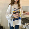 合わせやすい 切り替え 美人度アップ プリント Tシャツ カットソー＜U-3447＞