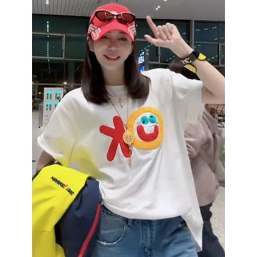 早い者勝ち 早い者勝ち 絶対流行 カジュアル Tシャツ<U-11132>