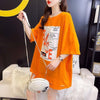 個性的なデザイン プリント 一目惚れ Tシャツ カットソー トップス＜U-3282＞