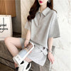 ファッション 切り替え ゆったり感アップ Tシャツ＋ショートパンツ セットアップ＜U-3616＞