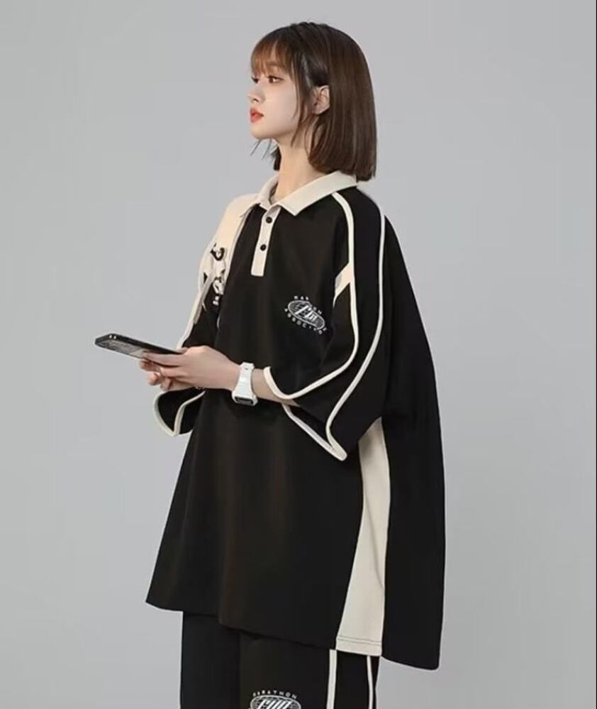 定番シンプル 半袖Ｔシャツⅹパンツセット 絶対流行 男女兼用<U-6538>